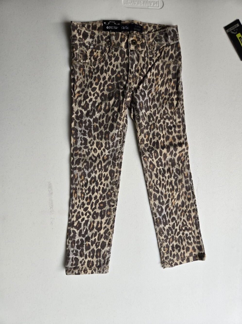 NWT Jordache Girls Super Skinny Adjustable Waist Jeans Leopard Cheetah Print